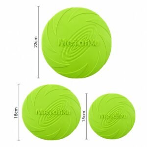 Bite resistant dog flying disc in three sizes - 22cm, 18cm, and 15cm
