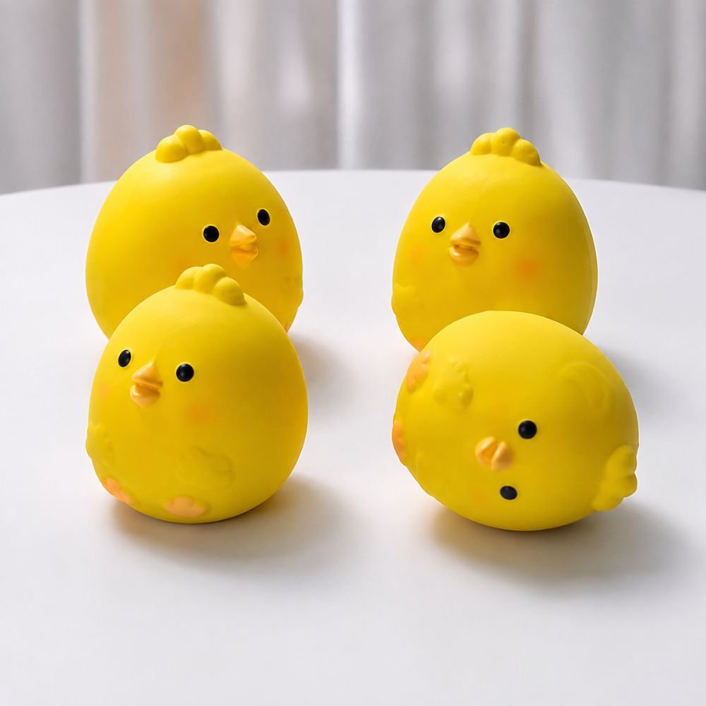 Cute squeaky chicken dog toy – waterproof rubber chew toy - Image 2