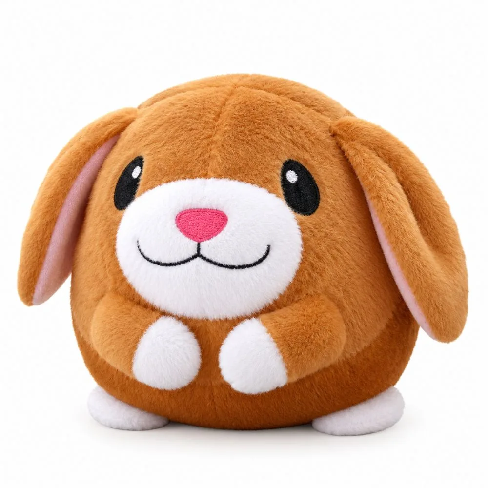 Puppy design of the active moving pet plush toy with floppy brown ears